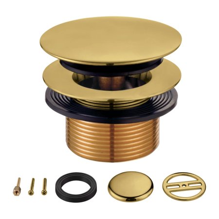 KINGSTON BRASS TipToe Tub Drain Conversion Kit, Brushed Brass KBU2007